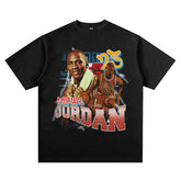 Nba T Shirt Jordan Basketball Nba Character Printed Short Sleeve T-shirt Loose Men and Women