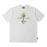 Men T Shirt Retro Portrait Short Sleeve T-shirt Men and Women Loose