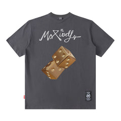 T-shirt imprimé à manches courtes pour homme, ample et assorti pour homme