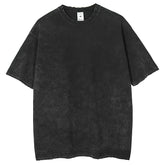 Mens T Shirts Washing Water Old Edging Short Sleeve T-Shirt Oversize