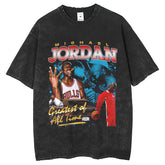 Mens T Shirts Printed Loose Short Sleeve Crew Neck T-Shirt