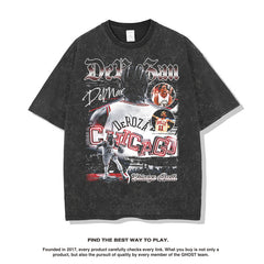 Nba T Shirt Summer Basketball Print Short Sleeve T-shirt Top Men and Women