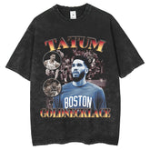 Mens T Shirts Washed Old Short Sleeve T-Shirts Oversize