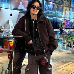 Men's Jacket Two-way Zipper Minimalist Temperament Jacket MIJKO