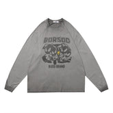 Men Long Sleeve T Shirt Funny Creative Cartoon Print Loose