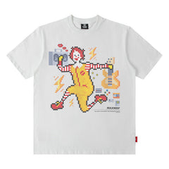 T-shirt Homme Imprimé Manches Courtes Col Rond Ample T-shirt Homme et Femme Hip-Hop Street