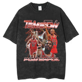 Mens T Shirts Rodman T-Shirts Jerseys Washed Old Vintage Short Sleeves Oversize