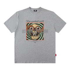 T-shirt Imprimé Homme Manches Courtes T-shirt Homme et Femme Ins Street