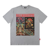 Men T Shirt Retro Dark Printed Short-Sleeved T-shirt Men and Women Loose