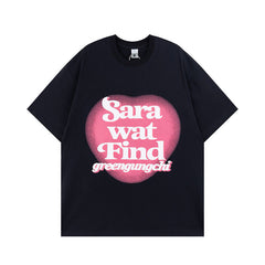 T-shirt Homme Lettre Impression Bouffante Manches Courtes T-shirt pour Hommes et Femmes