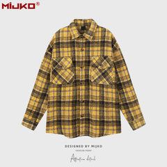 Mens Jacket Plaid Multicolor Mainstream Fashion Jacket MIJKO