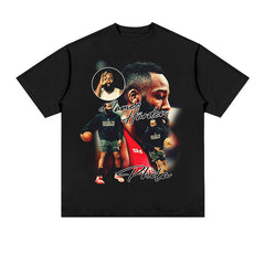 Nba T Shirt Male and Female Trendy Brand Washed Old Short-Sleeved T-shirt Pure Cotton