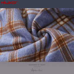 Mens Jacket Plaid Long Sleeve Wool Shirt MIJKO