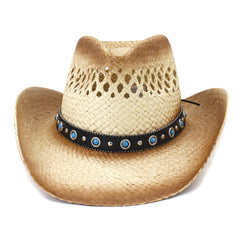 Chapeaux de cowboy en paille pour le printemps et l'été, chapeau de plage pour les voyages en plein air