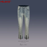 Mens Vintage Pants Old Slim Fit Zipper Jeans MIJKO