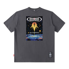 T-shirt homme vintage à imprimé dessin animé, manches courtes, tendance homme et femme