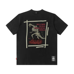 T-shirt ample pour homme - T-shirt tendance imprimé à manches courtes pour l'été