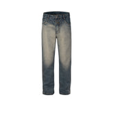 Men's Vintage Pants Trousers Men's and Women's Washed Straight Jeans MIJKO