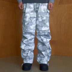 Men's Vintage Pants Men's Women's Casual Pants Camouflage Overalls MIJKO