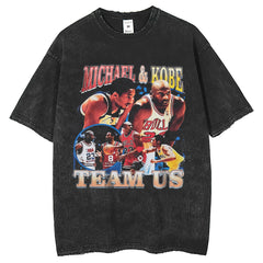 Mens T Shirts Street Washed Vintage Frayed Short Sleeve T-Shirts Wide