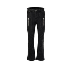 Men Vintage Pants Women's Slim-Fit Pants Spliced Zipper Pull Jeans MIJKO