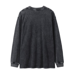 Men Long Sleeve T Shirt Journey to the West Monk Print Distressed