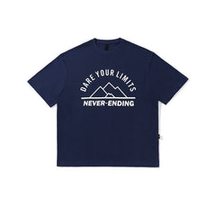 T-shirt homme à manches courtes avec impression de lettres simples