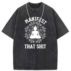 Men T Shirts Short-sleeved T-shirt men's batik washed and old