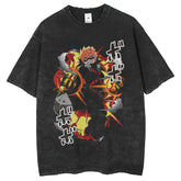 Mens T Shirts Short Sleeve Anime Printed Loose T-Shirt