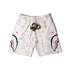 Ape head shorts camouflage luminous shark shorts boys and teenagers side-printed five-point pants straight beach pants