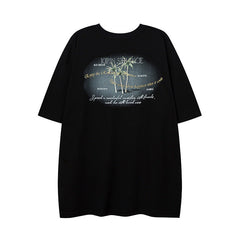 T-shirt Homme Imprimé Vintage Hip Hop Manches Courtes T-shirt Homme et Femme Décontracté