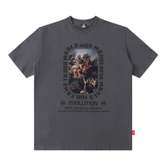 T-shirt homme imprimé à manches courtes, ample pour hommes et femmes