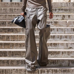 Mens Vintage Pants GethBela cargo pants wide-footed slacks MIJKO