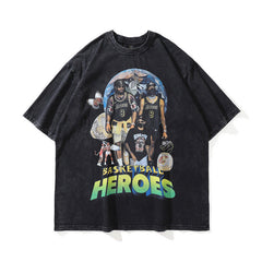 T-shirt homme Hip Hop déchiré à manches courtes pour hommes et femmes Street