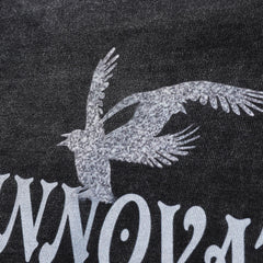 Men Long Sleeve T Shirt Peace Dove Printed Long Sleeve T-shirt Loose Distressed Wash