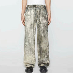 Mens Vintage Pants Distress Unisex Pants MIJKO