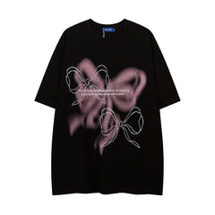T-shirt Homme Manches Courtes T-shirt Homme et Femme Ample de Rue pour Couple