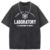 Men T Shirts Short Sleeve T-Shirt Women Washed Old American