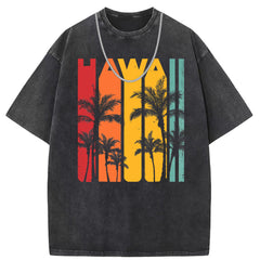 Men T Shirts Short-sleeved T-shirt washed and made old American street