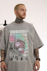 T-shirt Homme Imprimé Astronaut Hip Hop Manches Courtes T-shirt Couple Homme et Femme