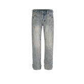 Men's Vintage Pants Spliced trousers men's and women's washing water high street trendy jeans MIJKO