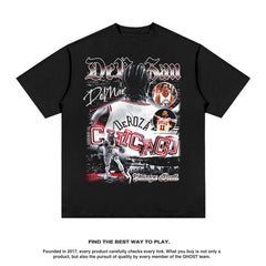 Nba T Shirt Summer Basketball Print Short Sleeve T-shirt Top Men and Women