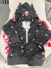 2026 BAPE joint Hello Kitty Kulomie hooded sweater women's trendy brand loose coat autumn
