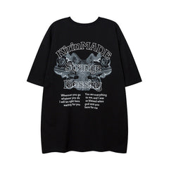 T-shirt Homme Manches Courtes T-shirt Printemps et Été Ample Vintage Homme et Femme