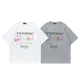 T-shirt homme à manches courtes et col rond avec motif lettre imprimé