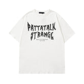 Men T Shirt Three-Dimensional Graffiti Letter Short-Sleeved T-shirt Men and Women Retro Couple