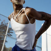 Rave Outfits Mens Vest Stretch Slim