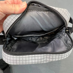 Mens Stussy Bag STUY Men's Plaid Vertical Shoulder Crossbody Bag