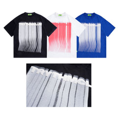 T-shirt imprimé à manches courtes pour homme, style graffiti ample pour homme et femme