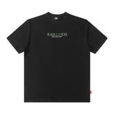 T-shirt homme à manches courtes, motif hip-hop sombre, coupe ample